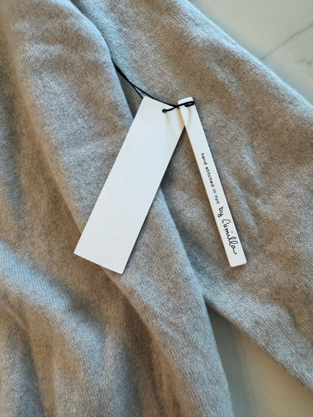 Lindsey Ivory Gray 'fake president' Embroidered Crewneck Sweater - Picture 3 of 6